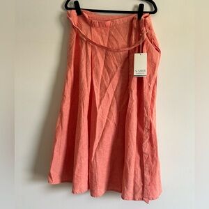 Carve Designs Cascade Wrap Skirt in Coral Chambray